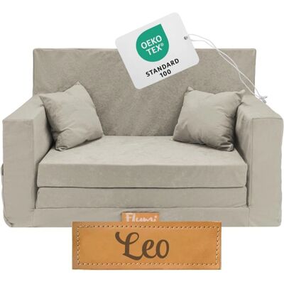 FLUMI Canapé Pliable pour Enfants - Gris Clair - Publicité FLUMI Canapé Pliable pour Enfants - Gris Clair - Publicité