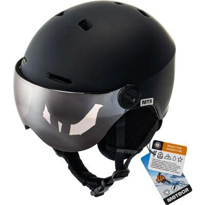 Meteor MTR - Hartschalen Ski Snowboardhelm - Winter Skihelm Falven, schwarz Meteor MTR - Hartschalen Ski Snowboardhelm - Winter Skihelm Falven, schwarz