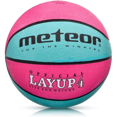 Meteor Layup 4 Vaaleanpunainen koripallo - Koripallo Meteor Layup 4 Vaaleanpunainen koripallo - Koripallo