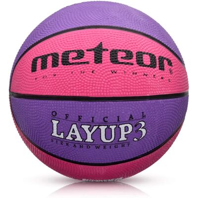 Meteor Layup 3 Rose/Violet Basketball - Basketball - Publicité Meteor Layup 3 Rose/Violet Basketball - Basketball - Publicité