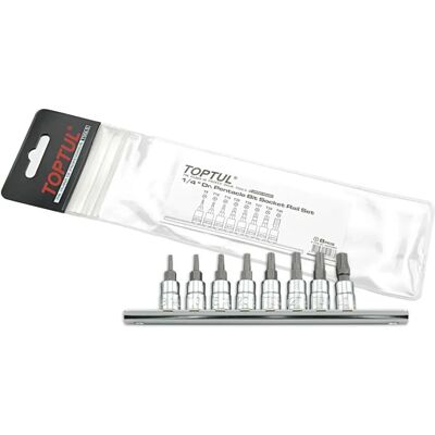 TOPTUL Socket Set T8-T40 - 1/4 inch TORX TOPTUL Socket Set T8-T40 - 1/4 inch TORX