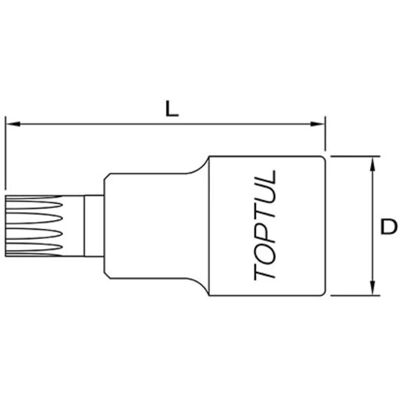 TOPTUL Steckschlüssel 1/2" 12-Eck TOPTUL Steckschlüssel 1/2" 12-Eck