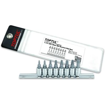 TOPTUL GAAG0808 - Sada 8 kusů TORX hlavic - 1/4 palce TOPTUL GAAG0808 - Sada 8 kusů TORX hlavic - 1/4 palce