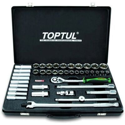 TOPTUL 1/2 Zoll Werkzeugsatz - Rechteckiger Kopf - 41 Teile TOPTUL 1/2 Zoll Werkzeugsatz - Rechteckiger Kopf - 41 Teile