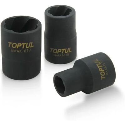 TOPTUL Slagnyckel - 1/2 tum, 17mm, Svart - Impact Socket TOPTUL Slagnyckel - 1/2 tum, 17mm, Svart - Impact Socket