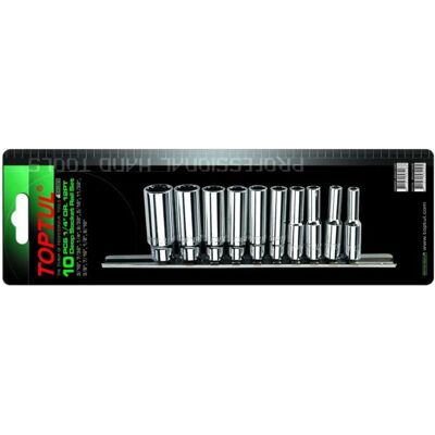 Set chiavi a bussola TOPTUL - 1/4 di pollice, 12 misure da 3/16 a 7/16 pollici - Set di chiavi a bussola Set chiavi a bussola TOPTUL - 1/4 di pollice, 12 misure da 3/16 a 7/16 pollici - Set di chiavi a bussola