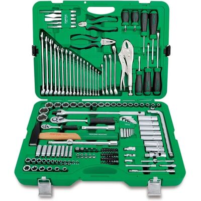Kit attrezzi Toptul GCAI150R - 150 pezzi con bussole 1/4" e 1/2" Kit attrezzi Toptul GCAI150R - 150 pezzi con bussole 1/4" e 1/2"