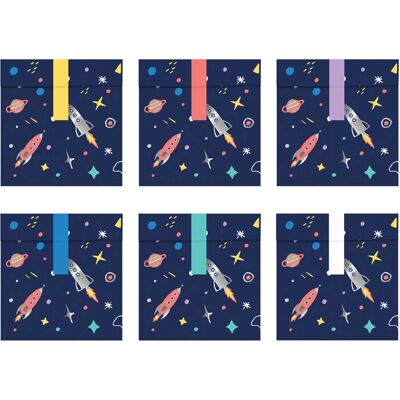 PartyDeco Lunchbox - Blau - Raumfahrtabenteuer - Lunchbox PartyDeco Lunchbox - Blau - Raumfahrtabenteuer - Lunchbox