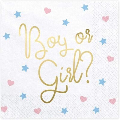PartyDeco Guardanapos de Revelação de Gênero - Unisex Menino Menina Rosa Azul Baby Shower PartyDeco Guardanapos de Revelação de Gênero - Unisex Menino Menina Rosa Azul Baby Shower