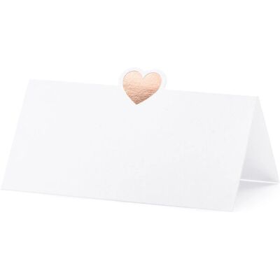 PartyDeco Roségold Herz Tischkarte - Sitzkarte PartyDeco Roségold Herz Tischkarte - Sitzkarte