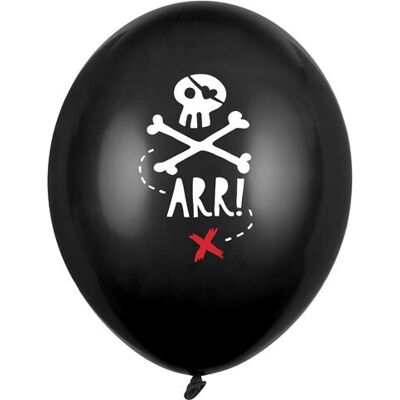 PartyDeco SB14P-297-010-6 Black Pirate Latex Balloons - Party decoration PartyDeco SB14P-297-010-6 Black Pirate Latex Balloons - Party decoration