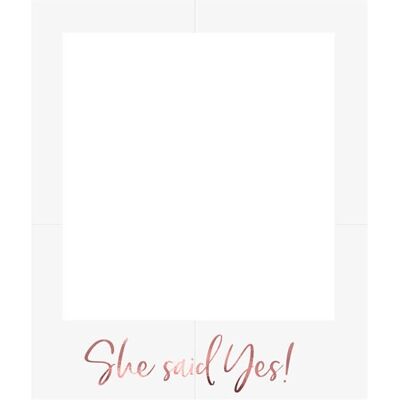PartyDeco PBF3-019R-KARTON Cadre selfie blanc et or rose - Cadeau de fête - Publicité PartyDeco PBF3-019R-KARTON Cadre selfie blanc et or rose - Cadeau de fête - Publicité