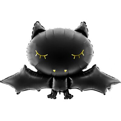 PartyDeco Schwarzer Fledermaus-Folienballon - Halloween-Dekoration PartyDeco Schwarzer Fledermaus-Folienballon - Halloween-Dekoration