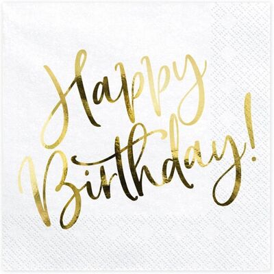 PartyDeco Zlaté Bílé 33x33cm Servietky - Papírové ubrousky PartyDeco Zlaté Bílé 33x33cm Servietky - Papírové ubrousky