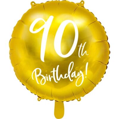 PartyDeco Ballon en Folie Doré pour 90e Anniversaire - Ballon - Publicité PartyDeco Ballon en Folie Doré pour 90e Anniversaire - Ballon - Publicité