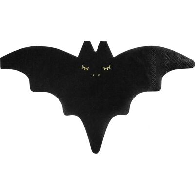 Pricenet Schwarze Papierservietten - Fledermausform, 16x9cm - Servietten Pricenet Schwarze Papierservietten - Fledermausform, 16x9cm - Servietten