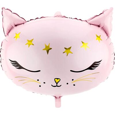 PartyDeco Balão de papel rosa com gato - Decoração de aniversário PartyDeco Balão de papel rosa com gato - Decoração de aniversário