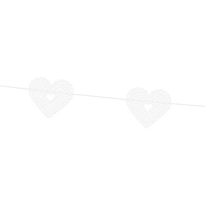 PartyDeco GL23-008-KARTON Weiße Herzgirlande - Partydekoration PartyDeco GL23-008-KARTON Weiße Herzgirlande - Partydekoration
