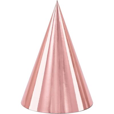 Pricenet Rose Gold Party Hats - 16cm, 6 Stück Pricenet Rose Gold Party Hats - 16cm, 6 Stück