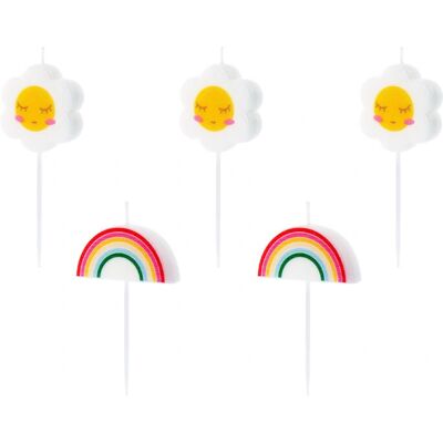 PartyDeco - SCS-14 - Mehrfarbig - Daisy - Kuchenkerze PartyDeco - SCS-14 - Mehrfarbig - Daisy - Kuchenkerze