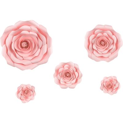 Rosa Papierblumen Set - Partydeko Rosa Papierblumen Set - Partydeko