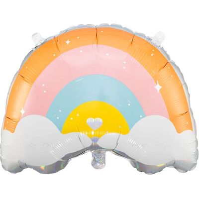 Partydeco Regenbogen Folienballon - Pastellfarben - 55x40cm - Ballon Partydeco Regenbogen Folienballon - Pastellfarben - 55x40cm - Ballon