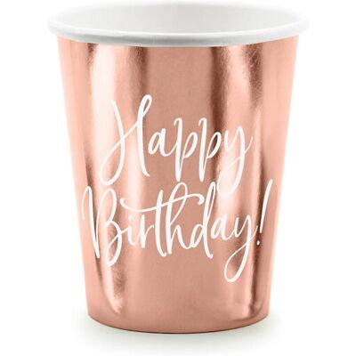 PartyDeco Roségold 260ml Einwegbecher - Partytyp PartyDeco Roségold 260ml Einwegbecher - Partytyp