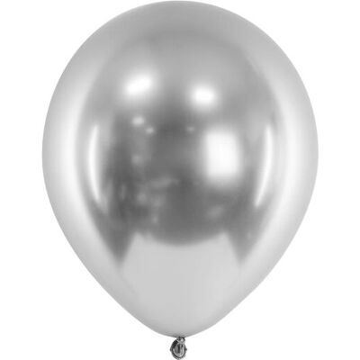 PartyDeco CHB1-018-10 Silber Spielballon - Party Ballon PartyDeco CHB1-018-10 Silber Spielballon - Party Ballon