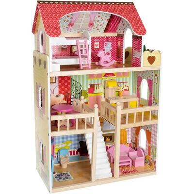 Drewniany domek dla lalek Kruzzel D11252 - Z oświetleniem LED Drewniany domek dla lalek Kruzzel D11252 - Z oświetleniem LED