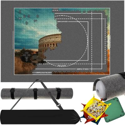 Malatec 21835 Puzzle Board Mat - Filt, 115x67cm, Bærbar Malatec 21835 Puzzle Board Mat - Filt, 115x67cm, Bærbar