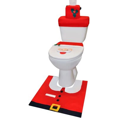 Ruhhy Weihnachts-Set - Badezimmermatte, WC-Deckel & Tankdeckel - Festliches Santa-Motiv Ruhhy Weihnachts-Set - Badezimmermatte, WC-Deckel & Tankdeckel - Festliches Santa-Motiv