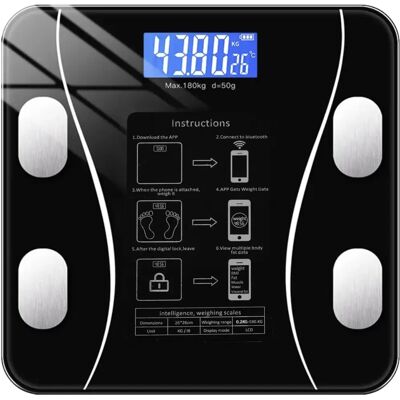 Ruhhy Intelligente Waage - Körperanalyse & Bluetooth - 180kg Ruhhy Intelligente Waage - Körperanalyse & Bluetooth - 180kg