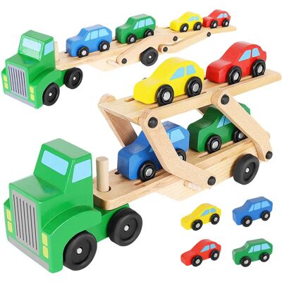 Kruzzel Dřevěné Auto - Odtahovka a Sada Aut Kruzzel Dřevěné Auto - Odtahovka a Sada Aut