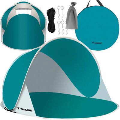 Trizand Blau-Grau Strandzelt - UV Schutz 30+ Trizand Blau-Grau Strandzelt - UV Schutz 30+