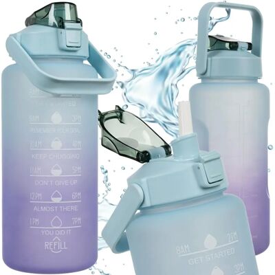 Trizand Wasserflasche - 2L Stoßfeste Motivationsflasche Trizand Wasserflasche - 2L Stoßfeste Motivationsflasche