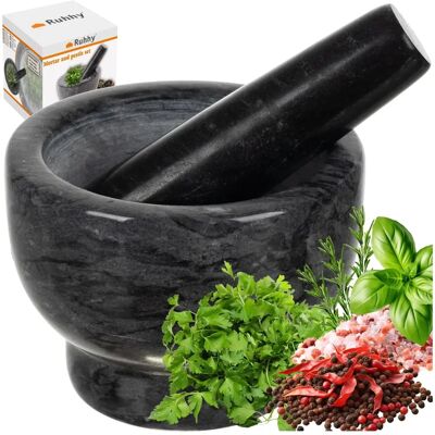 Ruhhy 24576 Marmurowy Moździerz i Pestle - Narzędzie Kuchenne Ruhhy 24576 Marmurowy Moździerz i Pestle - Narzędzie Kuchenne