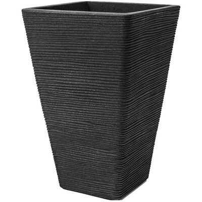 PATIO - Donica ogrodowa kwadratowa 35x35x55 cm antracytowa - Planter PATIO - Donica ogrodowa kwadratowa 35x35x55 cm antracytowa - Planter