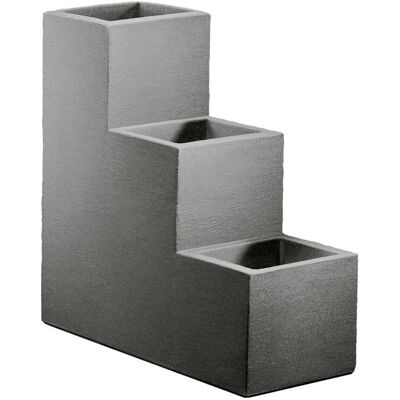 Kölle Pflanzkübel-Treppe "Kubus" grau, 60x27x60 cm Kölle Pflanzkübel-Treppe "Kubus" grau, 60x27x60 cm
