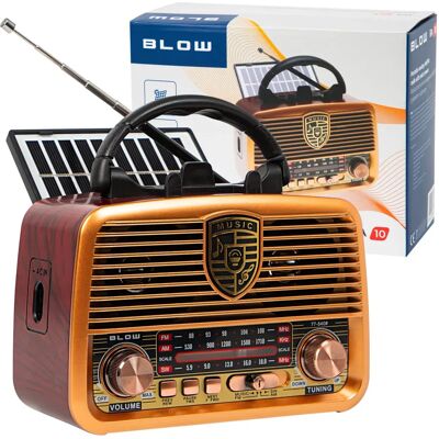 Radio Blow Ra10 - Radio analogic portabil cu Bluetooth și energie solară Radio Blow Ra10 - Radio analogic portabil cu Bluetooth și energie solară