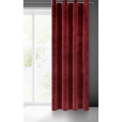 Eurofirany Cortina de terciopelo Villa - Cereza - 140x250 cm Eurofirany Cortina de terciopelo Villa - Cereza - 140x250 cm