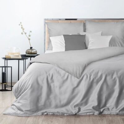 Eurofirany Satin-Bettwäsche Set Nova3 Silber - 200x220 cm - 3 Stück Eurofirany Satin-Bettwäsche Set Nova3 Silber - 200x220 cm - 3 Stück