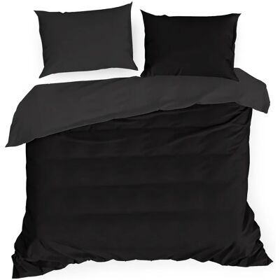 Eurofirany Satin Nova3 Schwarze Bettwäsche - 220x200 cm Eurofirany Satin Nova3 Schwarze Bettwäsche - 220x200 cm