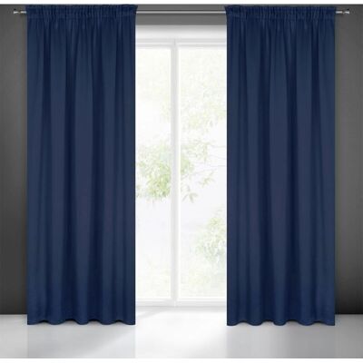 EUROFIRANY Navy Blue Logan Curtain - Darkening 80-90% EUROFIRANY Navy Blue Logan Curtain - Darkening 80-90%