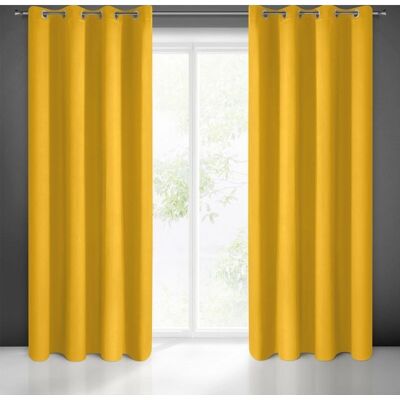 Eurofirany Logan Mustard 140x250cm Darkening Curtain Eurofirany Logan Mustard 140x250cm Darkening Curtain