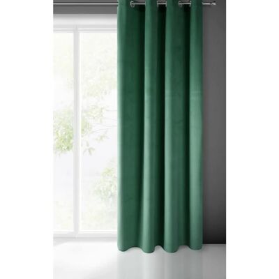 Eurofirany Modelo - Cortina de terciopelo verde oscuro - 140x250 cm Eurofirany Modelo - Cortina de terciopelo verde oscuro - 140x250 cm