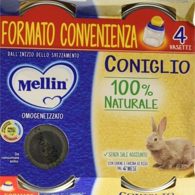Mellin Omogeneizzato di Coniglio - Cibo per Bambini - Naturale & Senza Glutine Mellin Omogeneizzato di Coniglio - Cibo per Bambini - Naturale & Senza Glutine