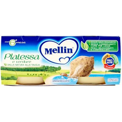 Mellin Omogenisé Platessa - Nourriture pour bébé - 2x80g - Publicité Mellin Omogenisé Platessa - Nourriture pour bébé - 2x80g - Publicité