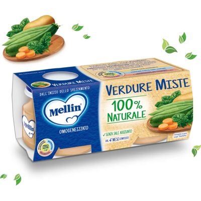 Alimento per bambini Mellin - Verdure miste 4x80g Alimento per bambini Mellin - Verdure miste 4x80g