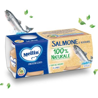 Mellin Nourriture Bébé Saumon & Légumes - 6-36 Mois - Publicité Mellin Nourriture Bébé Saumon & Légumes - 6-36 Mois - Publicité
