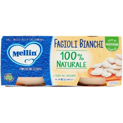 Nourriture pour bébé Haricots Blancs Mellin - 2x80g - À partir de 4 mois - Publicité Nourriture pour bébé Haricots Blancs Mellin - 2x80g - À partir de 4 mois - Publicité